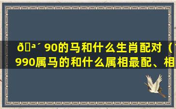 🪴 90的马和什么生肖配对（1990属马的和什么属相最配、相克 🐘 ）